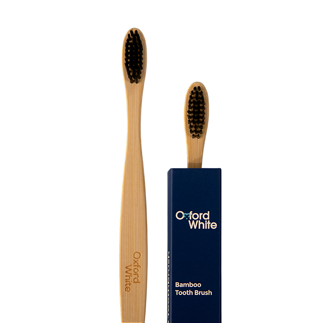 Eco-friendly bamboo toothbrush with soft tapered bristles for gentle cleaning